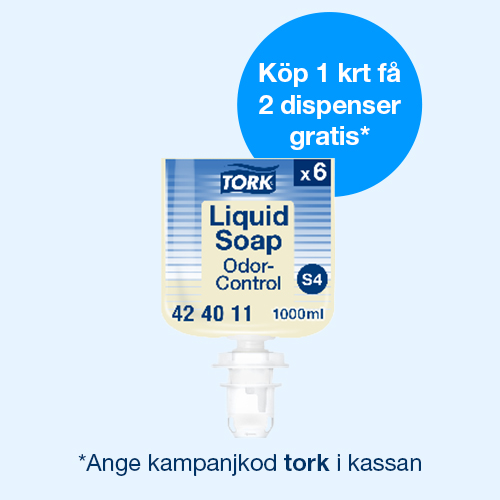 Tvål Tork S4 OdorControl Flytande Parfymfri 1L