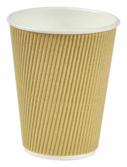 Pappersbägare Ripple Wall Cup Brun 24cl 25st/fp