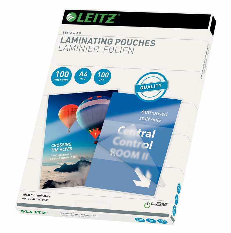 Lamineringsficka A4 Klar 100micron 100st/fp