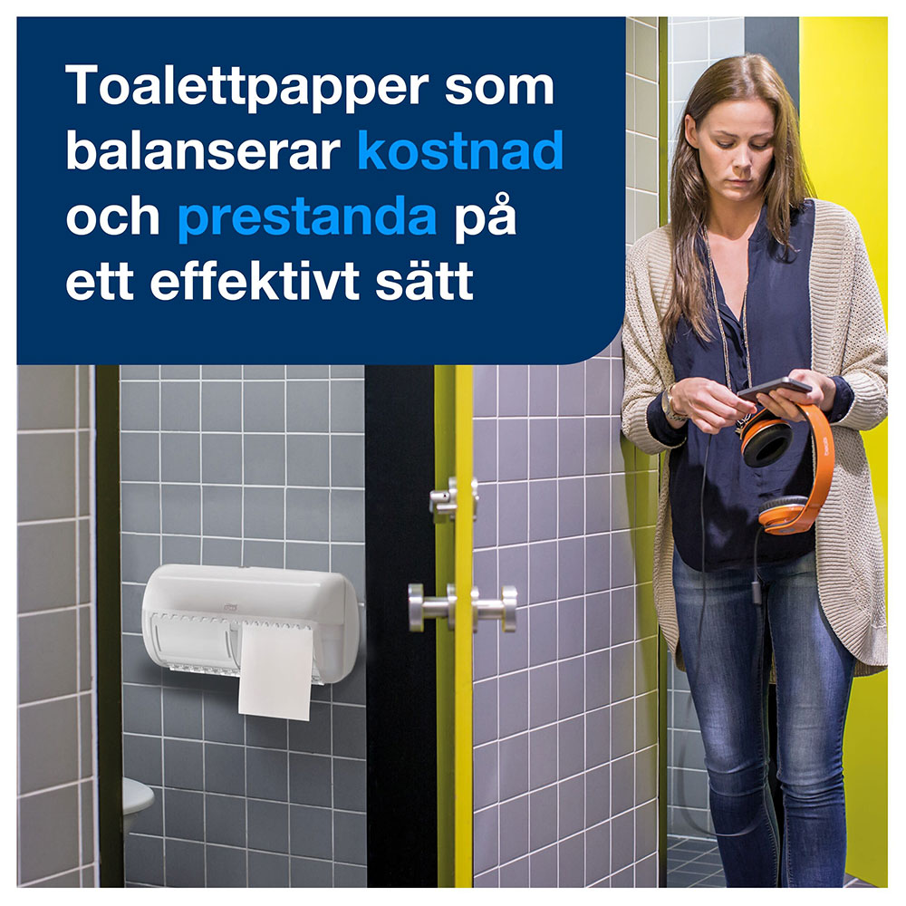 Hållare Tork Twin T4 för toalettpapper Vit