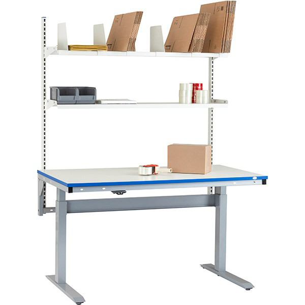 Packbord ErgoMini 2 Komb. 10 1500x800mm Inkl. påbygnad pelare 2st hyllor 3st hyllavdelare