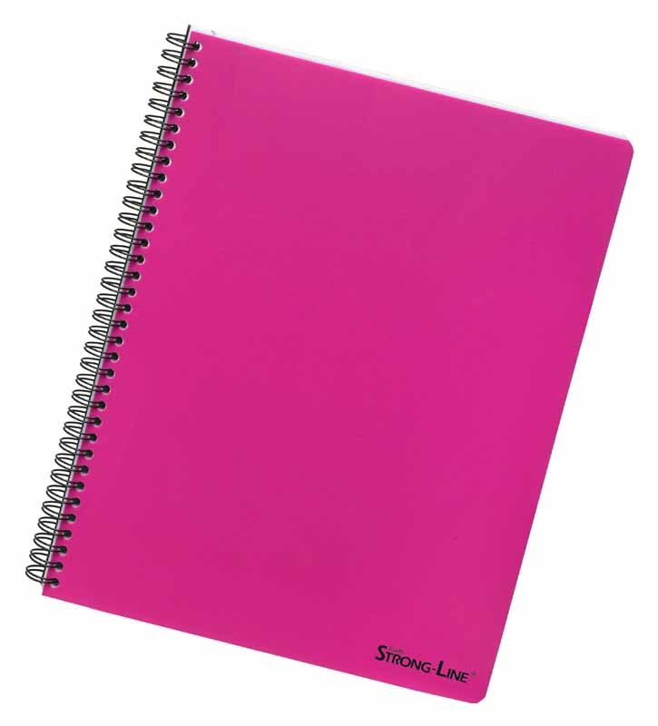 Kollegieblock Bantex Strongline PP A4 Linjerat Rosa