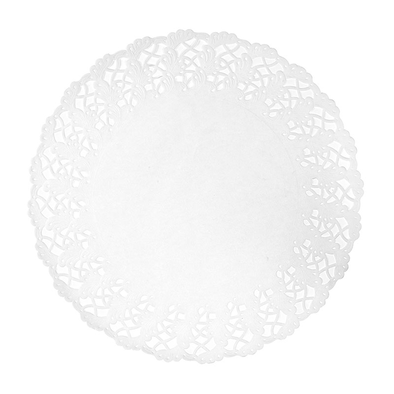 Spetspapper Rund 34cm Vit 250st/fp