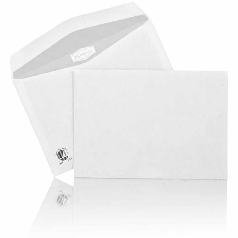 Kuvert Mailman Fukthäftande C6 114x162mm 80g Vit 1000st/fp