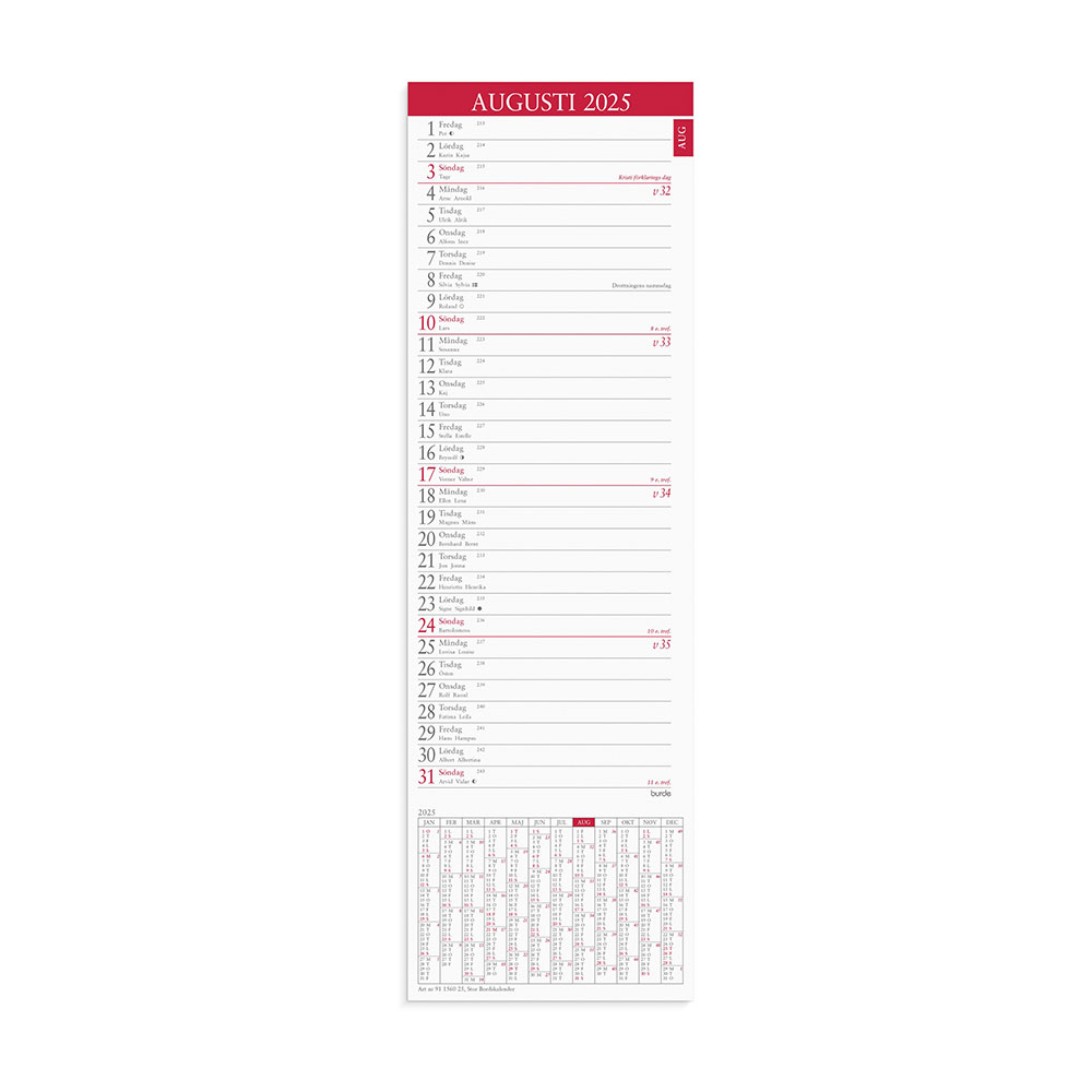 Almanacka Stor Bordskalender 2025 -  91156025