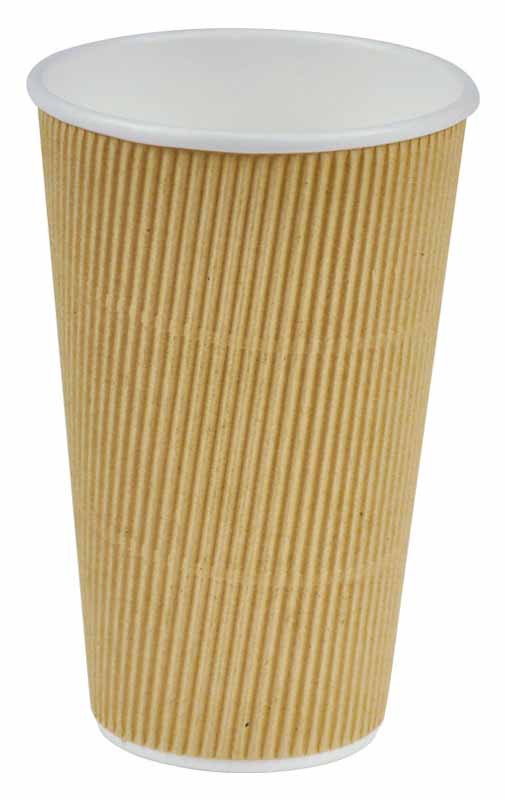 Pappersbägare Ripple Wall Cup Brun 36cl 25st/fp