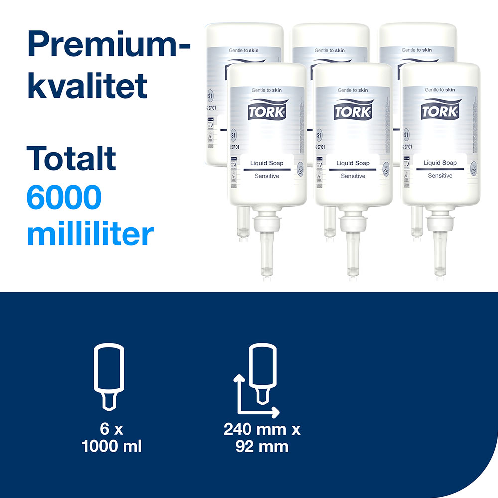 Tvål Tork S1 Extra mild Parfymfri 1L
