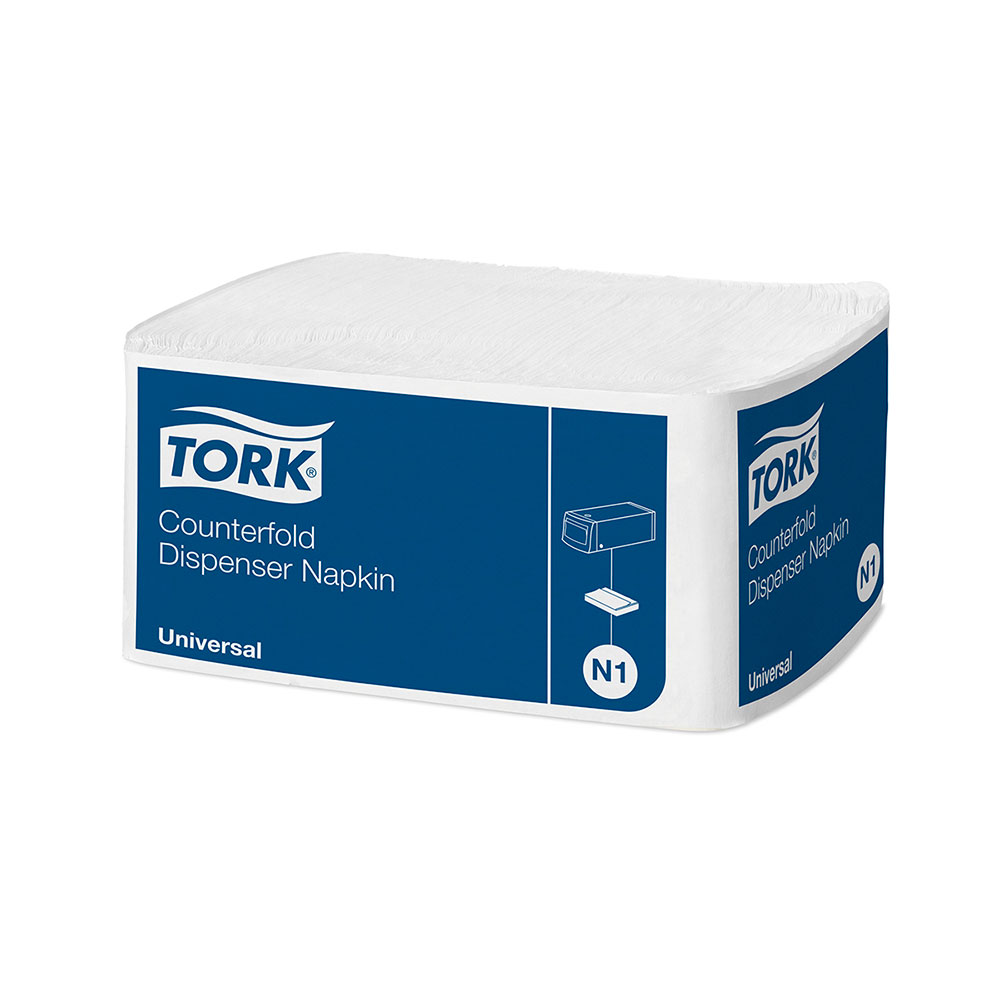 Servett Tork Counterfold N1 1-Lags 33x30cm vit 300st/fp