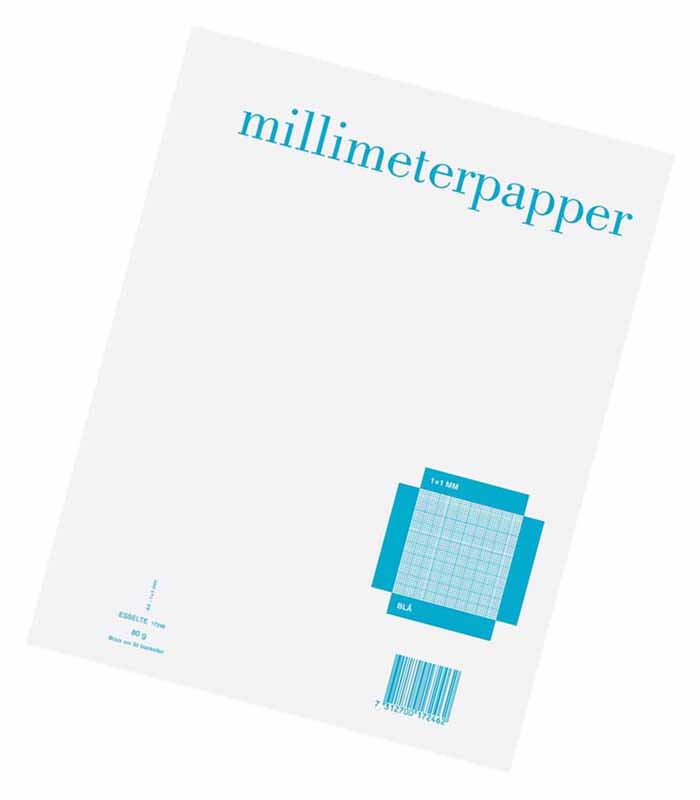 Millimeterpapper A4 Blå 50 ark/block