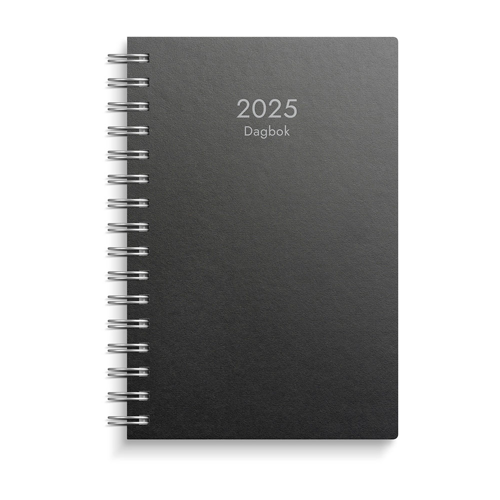 Almanacka Dagbok Eco Line Miljökartong Svart 2025 - 91512025