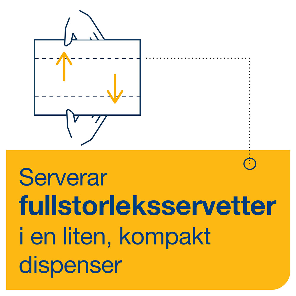 Dispenserservett Tork Xpressnap® Fit N14 Advanced 17x22cm Vit 720st/fp
