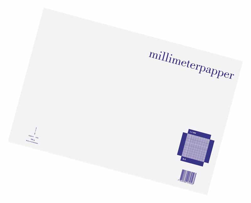 Millimeterpapper A3 Blå 50 ark/block