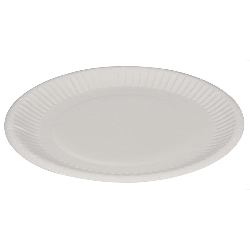 Papperstallrik Kaolinbelagd 18cm Vit 100st/fp