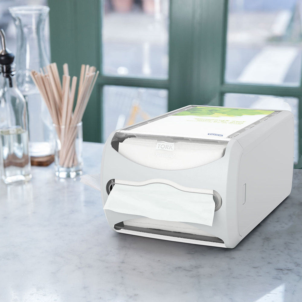 Dispenser Tork Xpressnap® N4 Liggande Ljusgrå