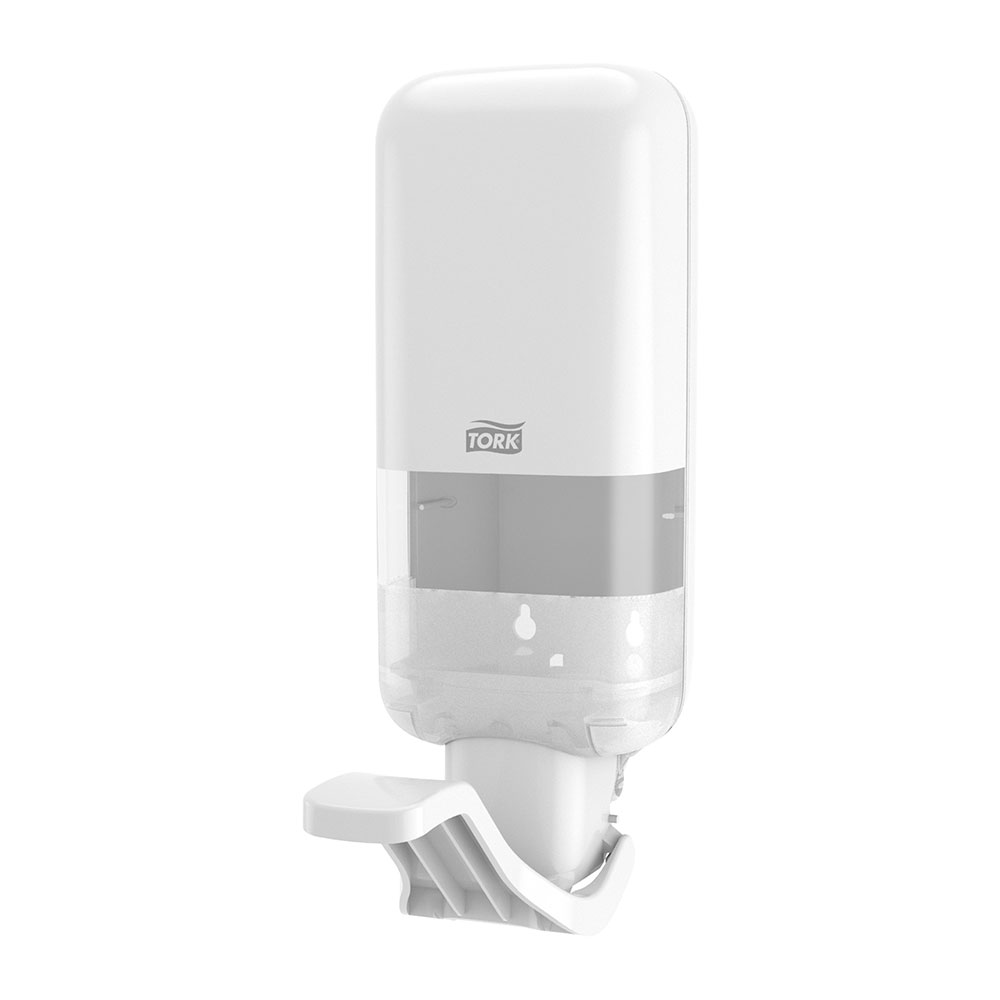 Tvålhållare Tork Skincare Dispenser S4 med armbågsfattning Vit
