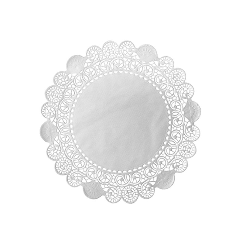 Spetspapper Rund 19cm Vit 250st/fp