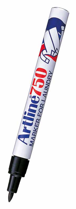 Tvättmärkpenna Artline 750 Svart