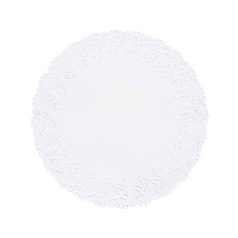 Spetspapper Rund 25cm Vit 250st/fp