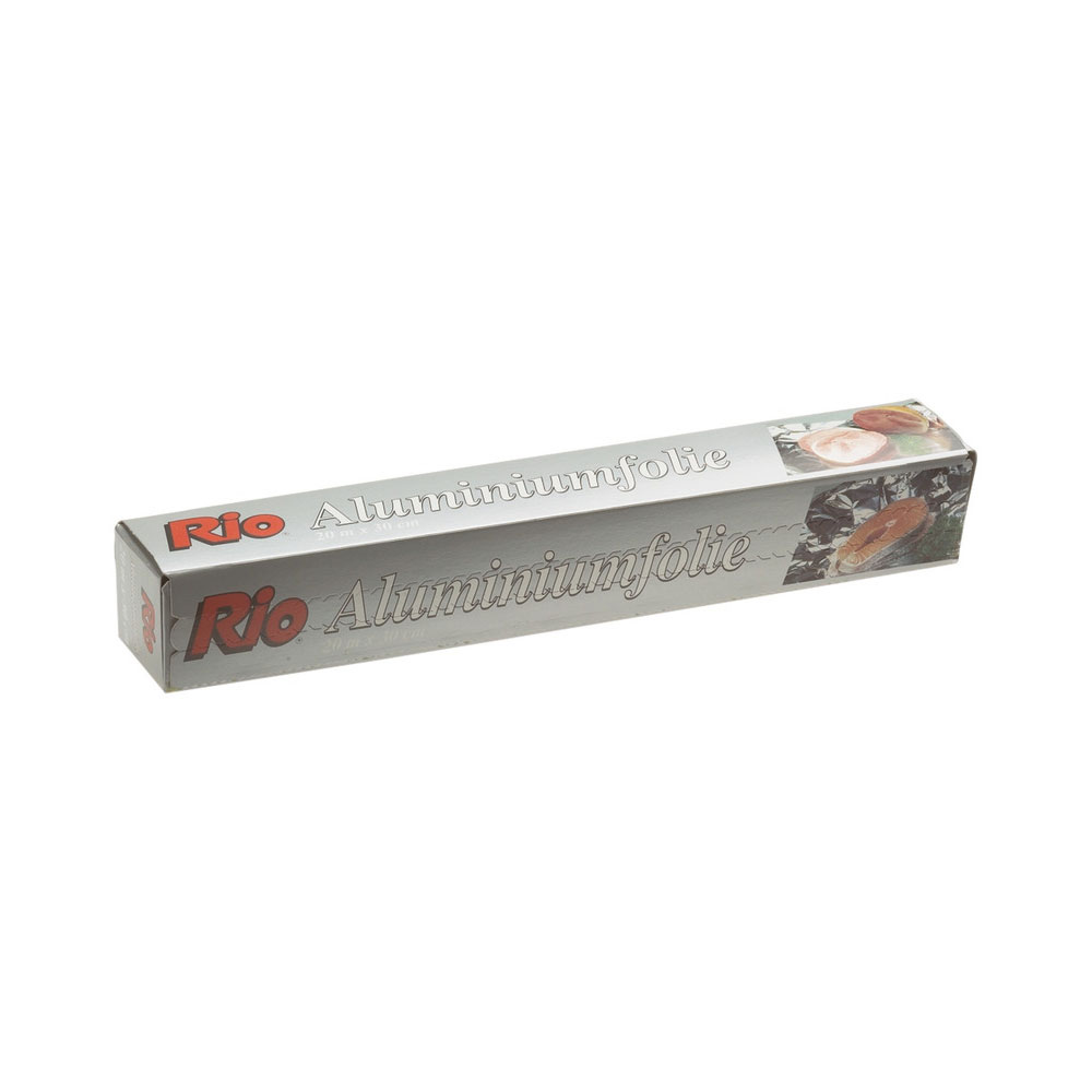 Aluminiumfolie i box med avrivningskant 30cmx20m 10,5mic