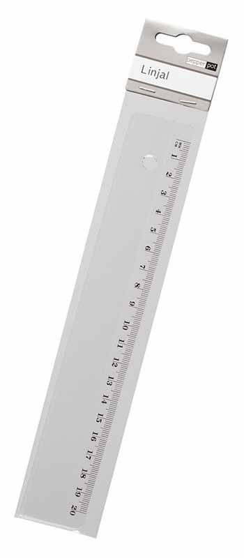 Kontorslinjal Plast 20cm 