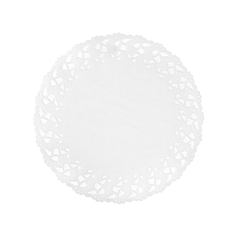 Spetspapper Rund 23cm Vit 250st/fp