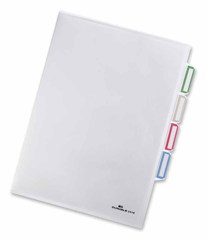 Organisationsmapp Durable A4 3-delad Transparent 5st/fp