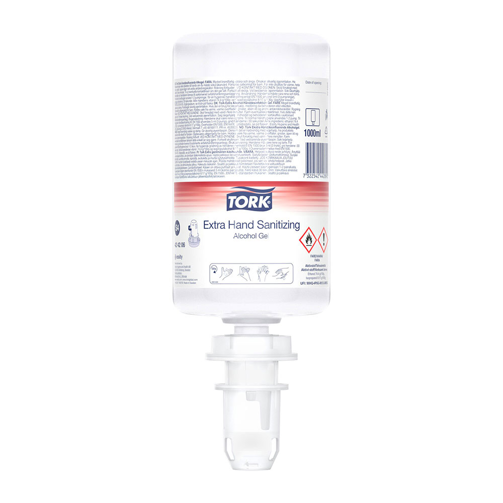Handdesinfektion Tork Extra S4 Alkoholgel 1L