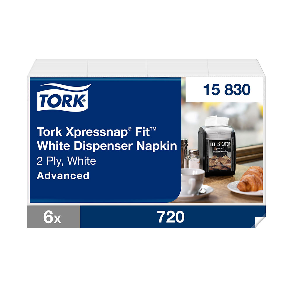 Dispenserservett Tork Xpressnap® Fit N14 Advanced 17x22cm Vit 720st/fp