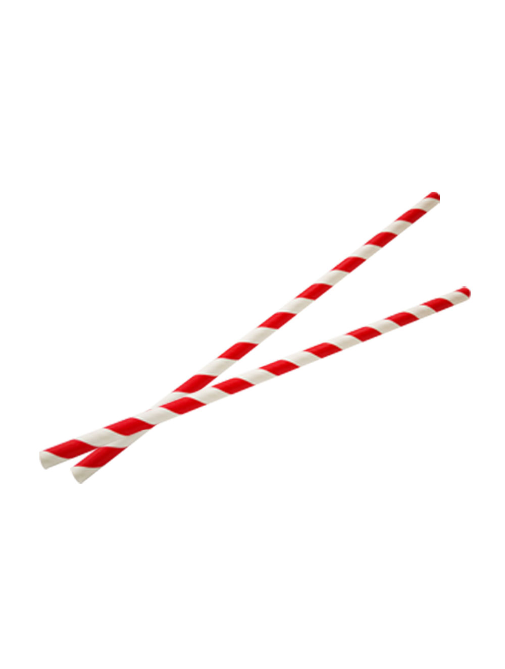 Sugrör Papper Stripe 8x210mm Röd/vit 250st/fp