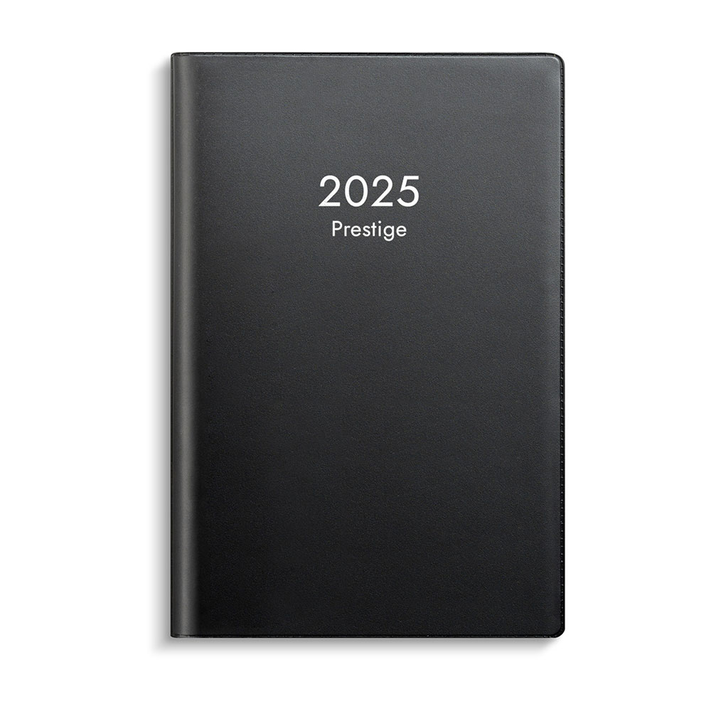 Almanacka Prestige Spiralbunden Plast Svart 2025 - 91334325