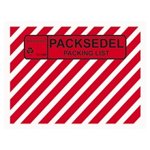 Packsedelskuvert med tryck