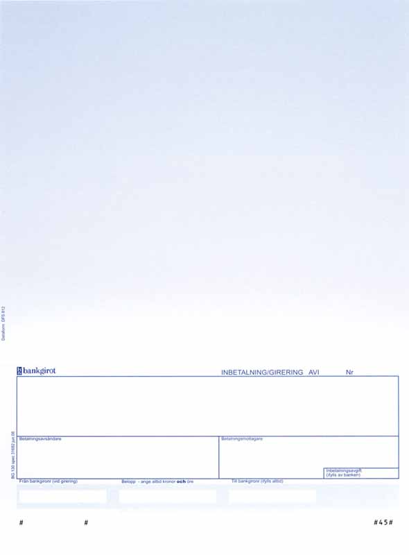 Standardblankett 4Bg-talong A4 Blåtonad 900st/fp