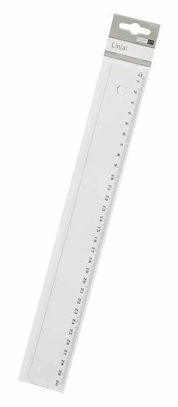 Kontorslinjal Plast 30cm 