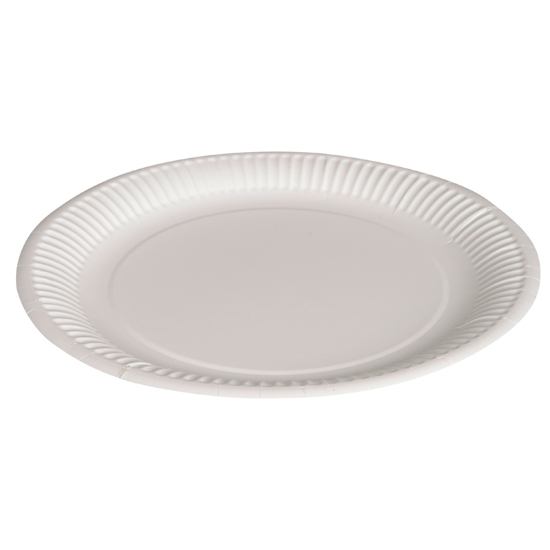 Papperstallrik Eco Barriär 23cm Vit 50st/fp