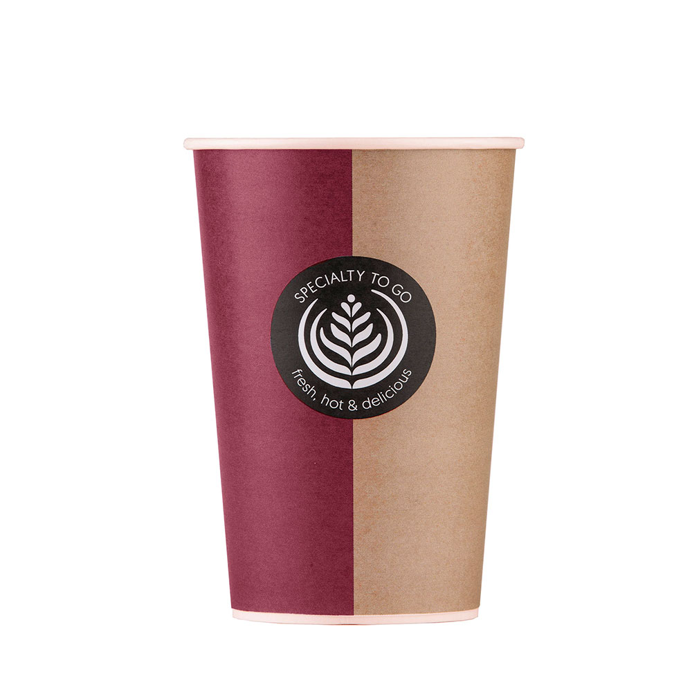 Pappersbägare Coffee To Go Hot Cup 36cl Brun 55st/fp