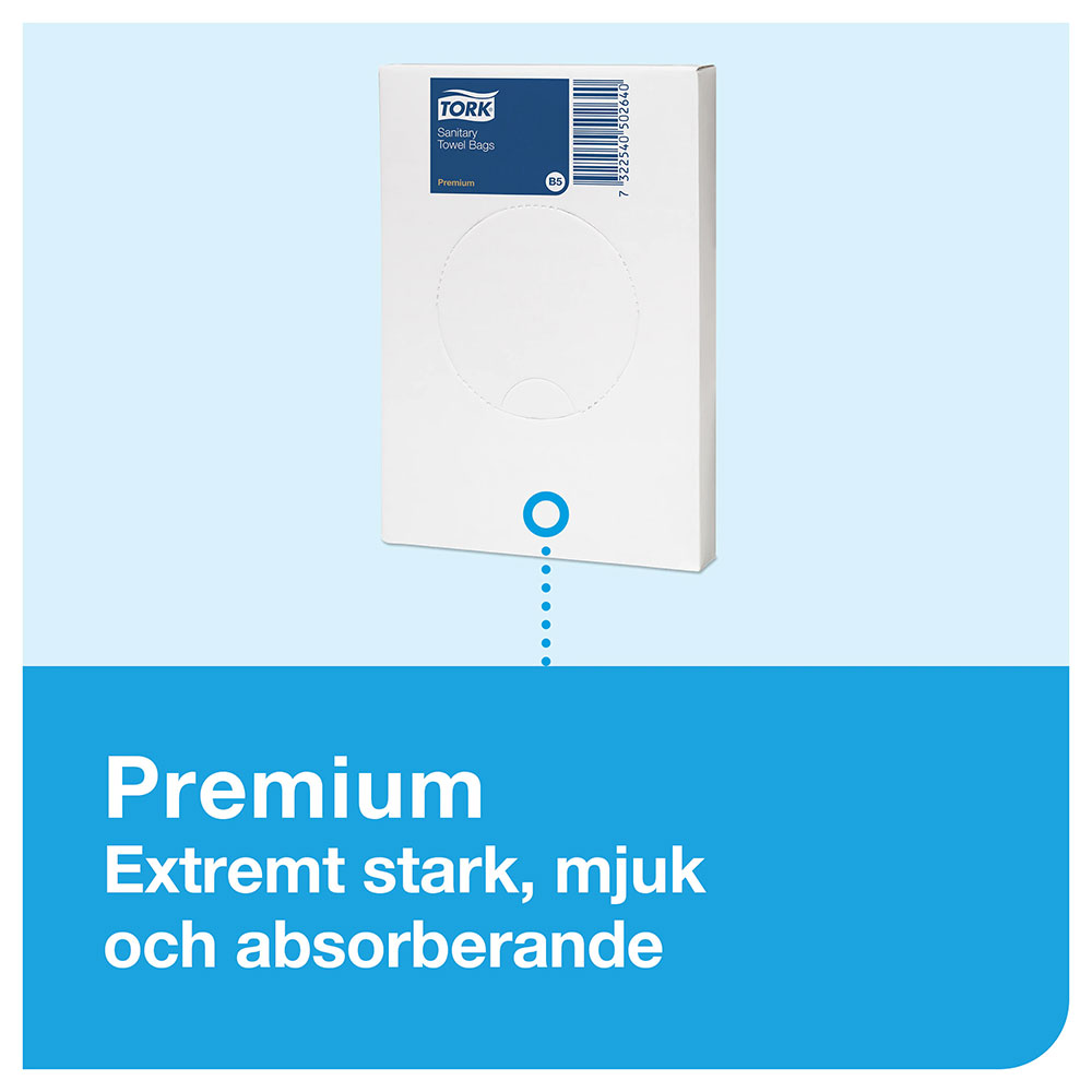 Sanitetspåshållare Tork Mini B5 Vit