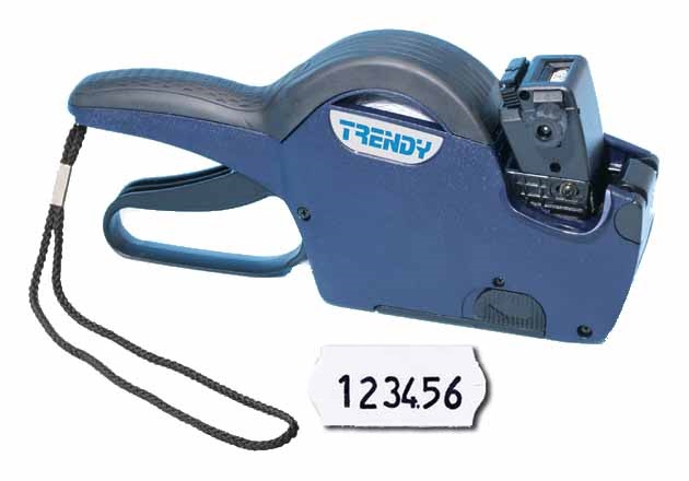 Handprismärkare Trendy Blue 1 rad 6 tecken för 26x12mm