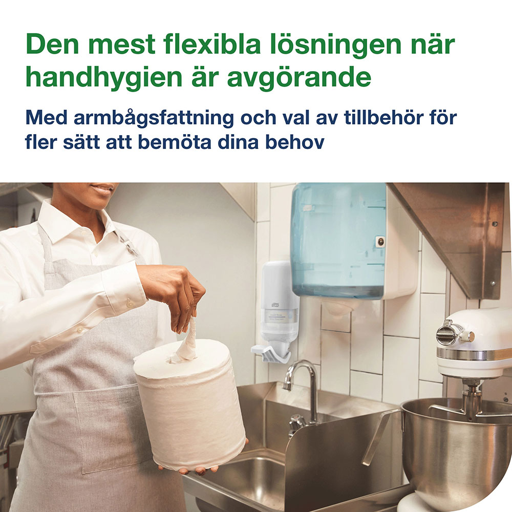 Tvålhållare Tork Skincare Dispenser S4 med armbågsfattning Vit