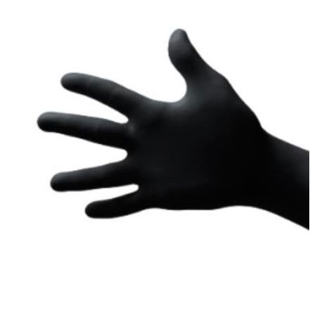 Nitrilhandske Worksafe Puderfri Svart Stl. M 100st/fp