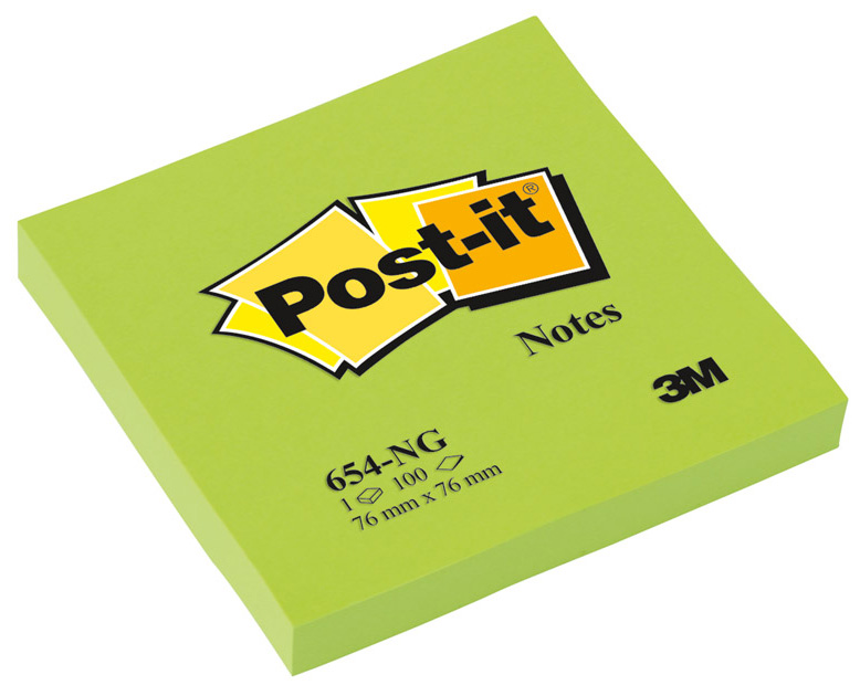 Post-it Super Sticky 76x76 mm grön