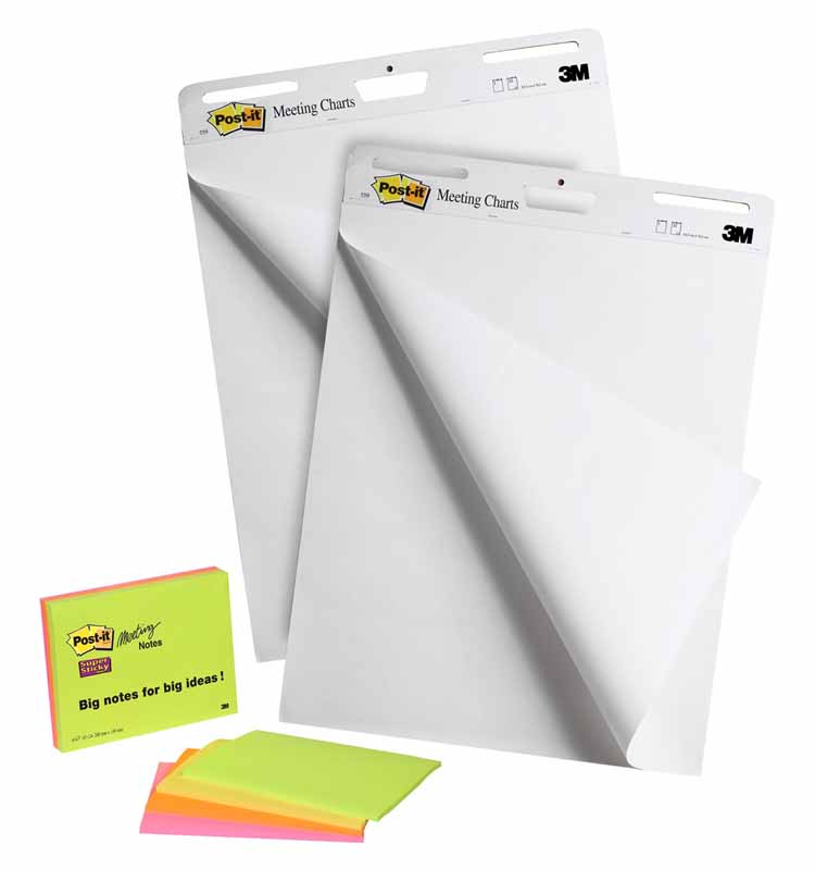 Post-it Blädderblock/ whiteboard 584x508mm bordmodell