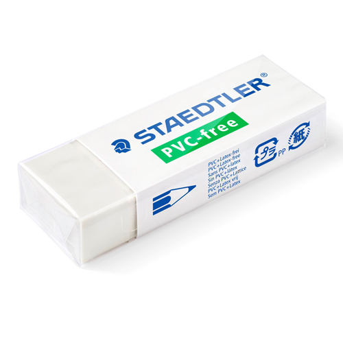 Radergummi STAEDTLER PVC fritt 65x23x13mm