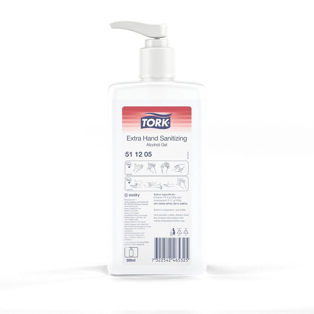 Handdesinfektion Tork Extra Gel med pump 500ml