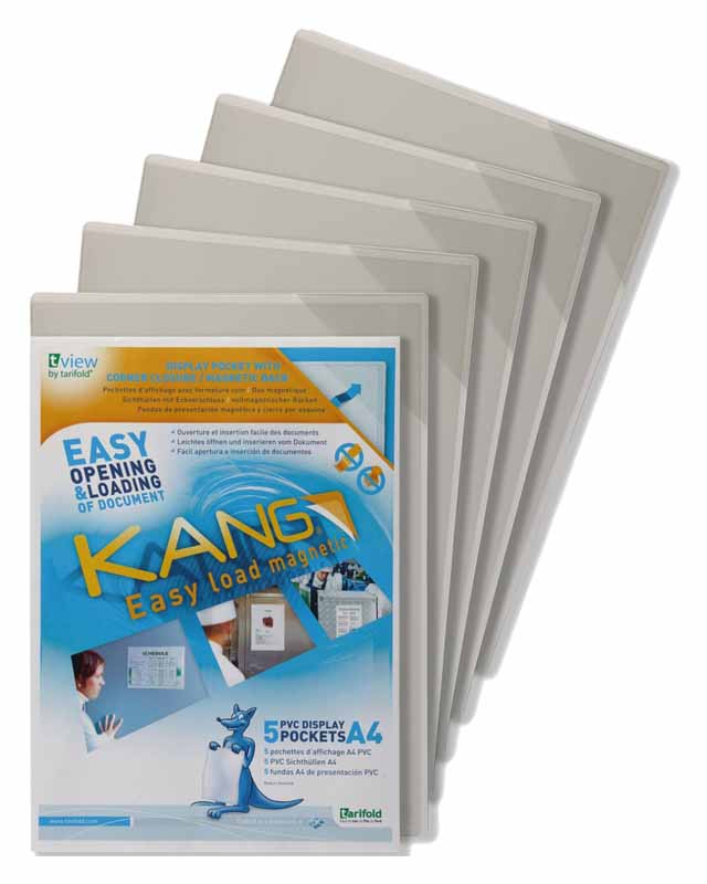 Plastficka Kang A4 magnetisk 5st/fp