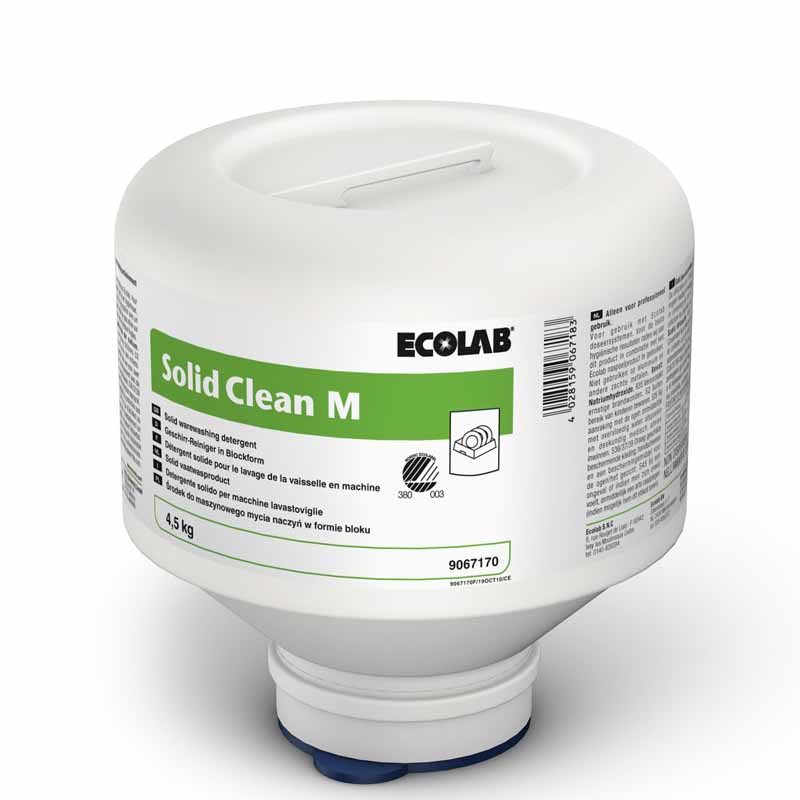 Maskindiskmedel Solid Clean (M) mjukt/medelhårt vatten, 4x4,5 kg/krt