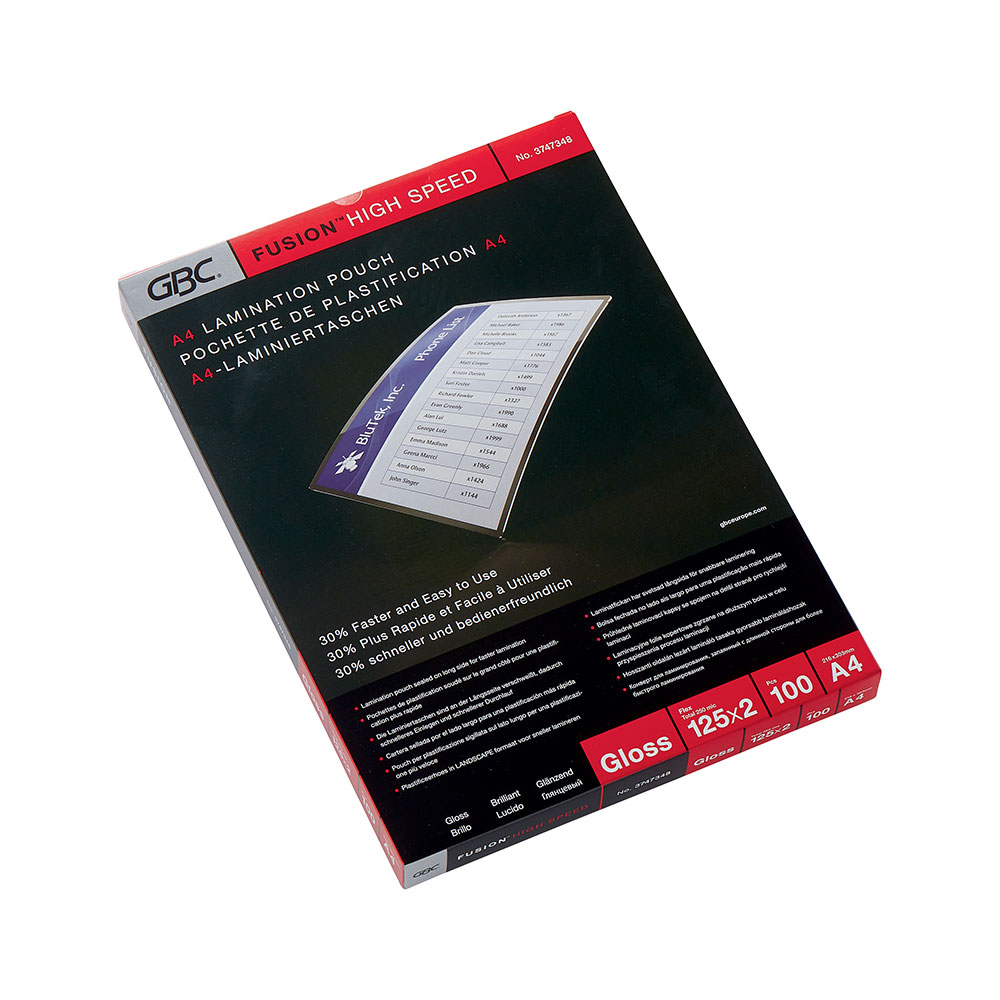 Lamineringsficka GBC High Speed A4 Klar 216x303mm 125micron 100st/fp