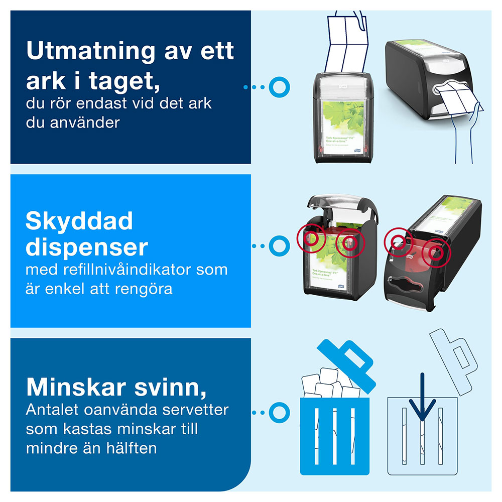 Dispenser Tork Xpressnap Fit® N14 för bord