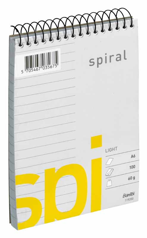 Spiralblock A6 Linjerat TF 100 blad