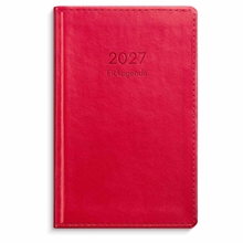 Almanacka Fickagenda Rött konstläder, inbunden 2027 - 91332827