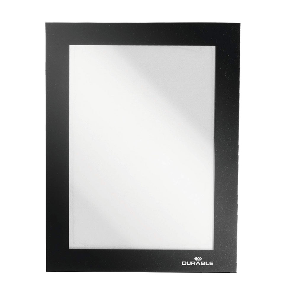 Informationsram Durable Duraframe Magnetic A6 Svart 5st/fp